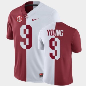 #9 Bryce Young Crimson White Crimson Men Jerseys Split University 415678-104