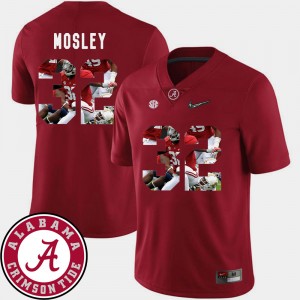 #32 C.J. Mosley Roll Tide Crimson Men Jersey Pictorial Fashion Football 998909-979