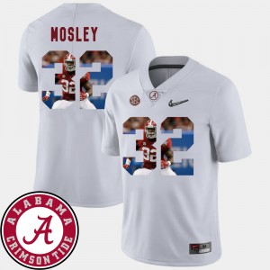 #32 C.J. Mosley Bama White Men Jerseys Pictorial Fashion Football 831305-301