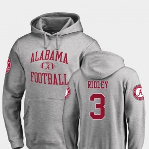 #3 Calvin Ridley Alabama Crimson Tide Ash Mens Hoodie Neutral Zone College Football 443695-998
