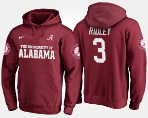 #3 Calvin Ridley Bama Crimson Men's Hoodie Name and Number Alumni 955856-760