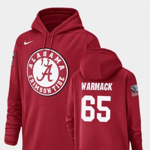 #65 Chance Warmack Alabama Crimson Mens Hoodie Champ Drive Football Performance 994114-987