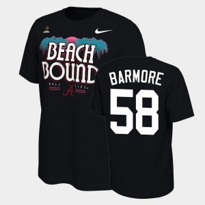 #58 Christian Barmore The Tide Black Men T-Shirt 2021 National Championship Bound College Football Playoff 410434-452