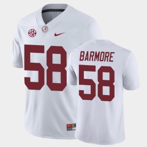 #58 Christian Barmore Roll Tide White Mens Jersey Game College Football 996183-672