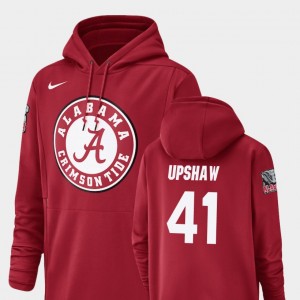 #41 Courtney Upshaw Bama Crimson Men Hoodie Champ Drive Football Performance 443806-850