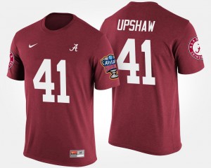 #41 Courtney Upshaw University of Alabama Crimson Men's T-Shirt Bowl Game Sugar Bowl 362284-426
