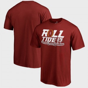 Bama Crimson Mens T-Shirt Bowl Game College Football Playoff 2017 National Champions Neutral Zone 747710-578