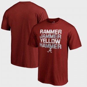 Alabama Crimson Mens T-Shirt Bowl Game Hometown Collection Rammer Jammer Fanatics 160959-283