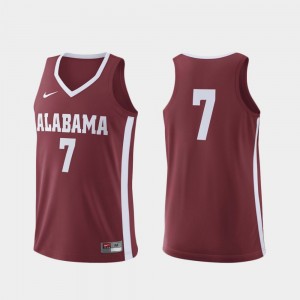 #7 The Tide Crimson Men Jersey Replica College Basketball 784629-806