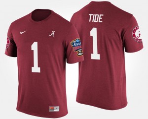 #1 Alabama Crimson Tide Crimson Men T-Shirt Bowl Game No.1 Sugar Bowl Name and Number 384523-944