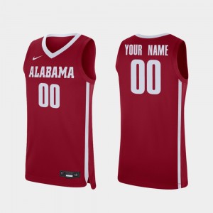 #00 Custom University of Alabama Crimson Men Jersey Replica College Basketball 943205-841