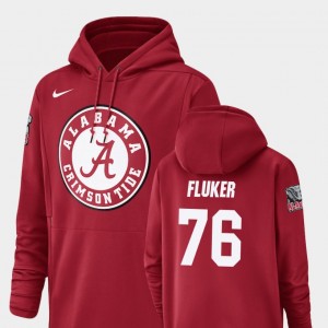 #76 D.J. Fluker Bama Crimson Men Hoodie Champ Drive Football Performance 372864-765