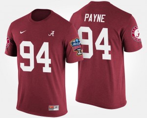 #94 Da'Ron Payne University of Alabama Crimson Men's T-Shirt Bowl Game Sugar Bowl 389388-119