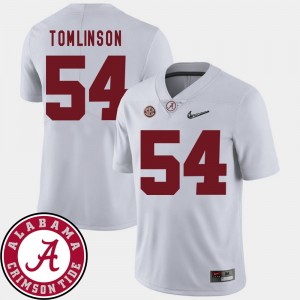 #54 Dalvin Tomlinson The Tide White Mens Jersey College Football 2018 SEC Patch 433287-997