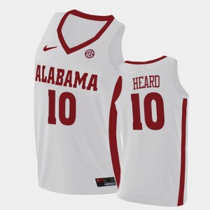 #10 Delaney Heard Crimson White Mens Jersey College Basketball 2021 Swingman 758000-672