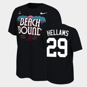 #29 DeMarcco Hellams Alabama Black Mens T-Shirt 2021 National Championship Bound College Football Playoff 192977-927