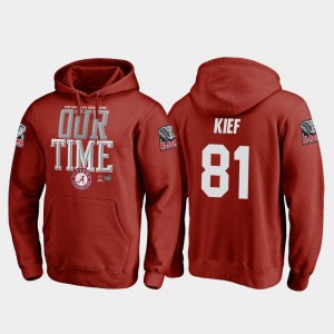 #81 Derek Kief Bama Crimson Men Hoodie 2018 Orange Bowl Bound College Football Playoff Counter 607476-604