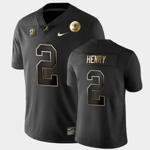 #2 Derrick Henry The Tide Black Men's Jerseys 2021 Rose Bowl Golden Edition 907297-296