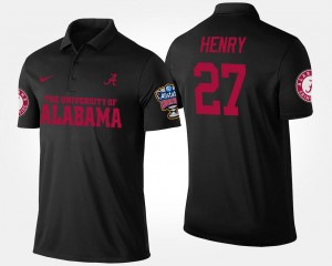 #27 Derrick Henry Roll Tide Black Mens Polo Bowl Game Sugar Bowl Name and Number 118120-809