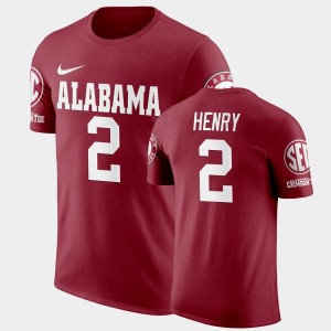 #2 Derrick Henry Alabama Crimson Tide Crimson Men's T-Shirt College Football History Player 692028-922