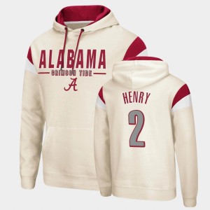 #2 Derrick Henry Bama Cream Men Hoodie Fortress Pullover 157103-192