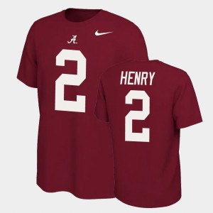 #2 Derrick Henry Alabama Crimson Mens T-Shirt Name and Number Name & Number Retro 952414-165