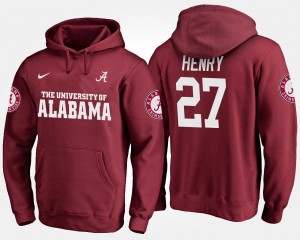 #27 Derrick Henry University of Alabama Crimson Mens Hoodie Name and Number Limited 871191-847