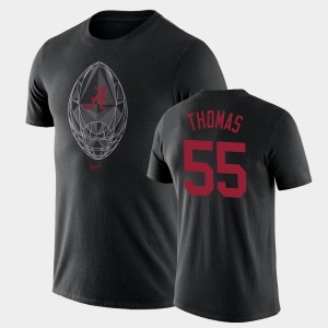 #55 Derrick Thomas Bama Black Men's T-Shirt Football Icon Legend 592365-417
