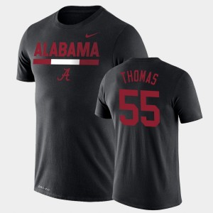 #55 Derrick Thomas University of Alabama Black Men T-Shirt Team DNA Legend Performance 705567-484