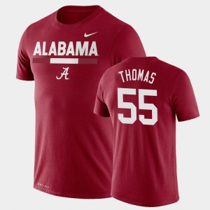 #55 Derrick Thomas Roll Tide Crimson Men T-Shirt Team DNA Legend Performance 990529-328
