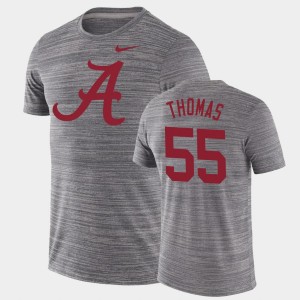 #55 Derrick Thomas Bama Charcoal Men's T-Shirt GFX Velocity Velocity Performance 360745-161