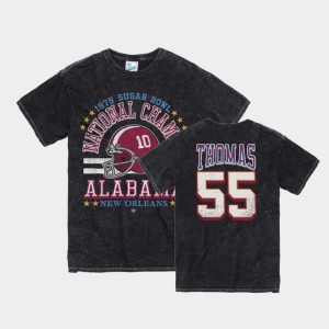 #55 Derrick Thomas Bama Black Mens T-Shirt Vintage Tubular 1979 Sugar Bowl 581139-139