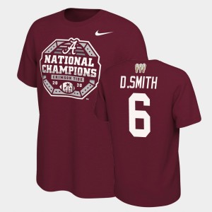 #6 DeVonta Smith Alabama Crimson Men T-Shirt 2020 National Champions 3X CFP 298027-243