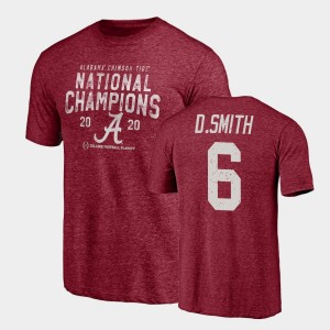 #6 DeVonta Smith The Tide Crimson Men T-Shirt 2020 National Champions Tri-Blend 795905-418