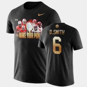 #6 DeVonta Smith The Tide Black Mens T-Shirt 2021 National Championship Make Your Pick Matchup 296503-833