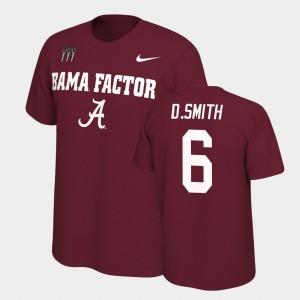 #6 DeVonta Smith Roll Tide Crimson Men's T-Shirt College Football Mantra 271496-920