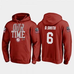 #6 DeVonta Smith Bama Crimson Mens Hoodie 2018 Orange Bowl Bound College Football Playoff Counter 595430-674