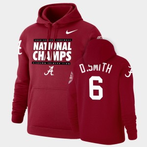 #6 DeVonta Smith The Tide Crimson Mens Hoodie 2020 National Champions Pullover 389374-742