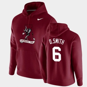 #6 DeVonta Smith Crimson Crimson Men Hoodie Vintage School Logo Pullover 900900-264
