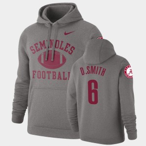 #6 DeVonta Smith Alabama Heathered Gray Men Hoodie Retro Football Pullover 313621-823