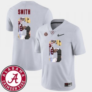 #6 DeVonta Smith Alabama Crimson Tide White Mens Jerseys Pictorial Fashion Football 791011-648