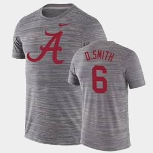 #6 DeVonta Smith Alabama Crimson Tide Charcoal Men T-Shirt GFX Velocity Velocity Performance 653783-816