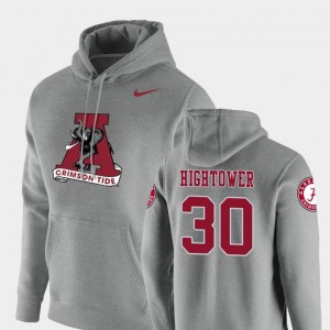#30 Dont'a Hightower Alabama Heathered Gray Mens Hoodie Vault Logo Club Pullover 713856-199