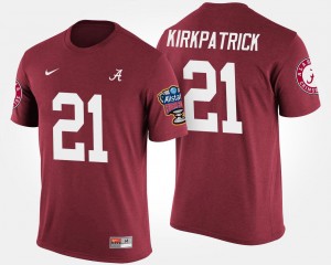 #21 Dre Kirkpatrick The Tide Crimson Mens T-Shirt Bowl Game Sugar Bowl 562548-485