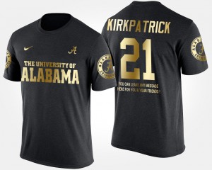 #21 Dre Kirkpatrick Alabama Black Men T-Shirt Gold Limited Short Sleeve With Message 488556-574