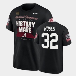#32 Dylan Moses Bama Black Mens T-Shirt 2020 National Champions Locker Room 957665-506