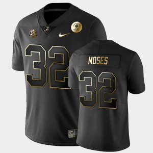 #32 Dylan Moses Bama Black Men Jerseys 2021 Rose Bowl Golden Edition 945152-194