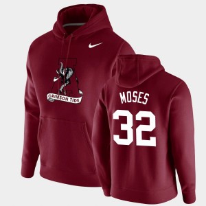 #32 Dylan Moses Crimson Crimson Men Hoodie Vintage School Logo Pullover 644189-569