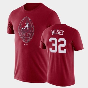 #32 Dylan Moses University of Alabama Crimson Men T-Shirt Football Icon Legend 381725-995
