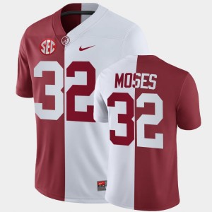 #32 Dylan Moses Crimson White Crimson Men Jerseys Split 2025-26 201588-495